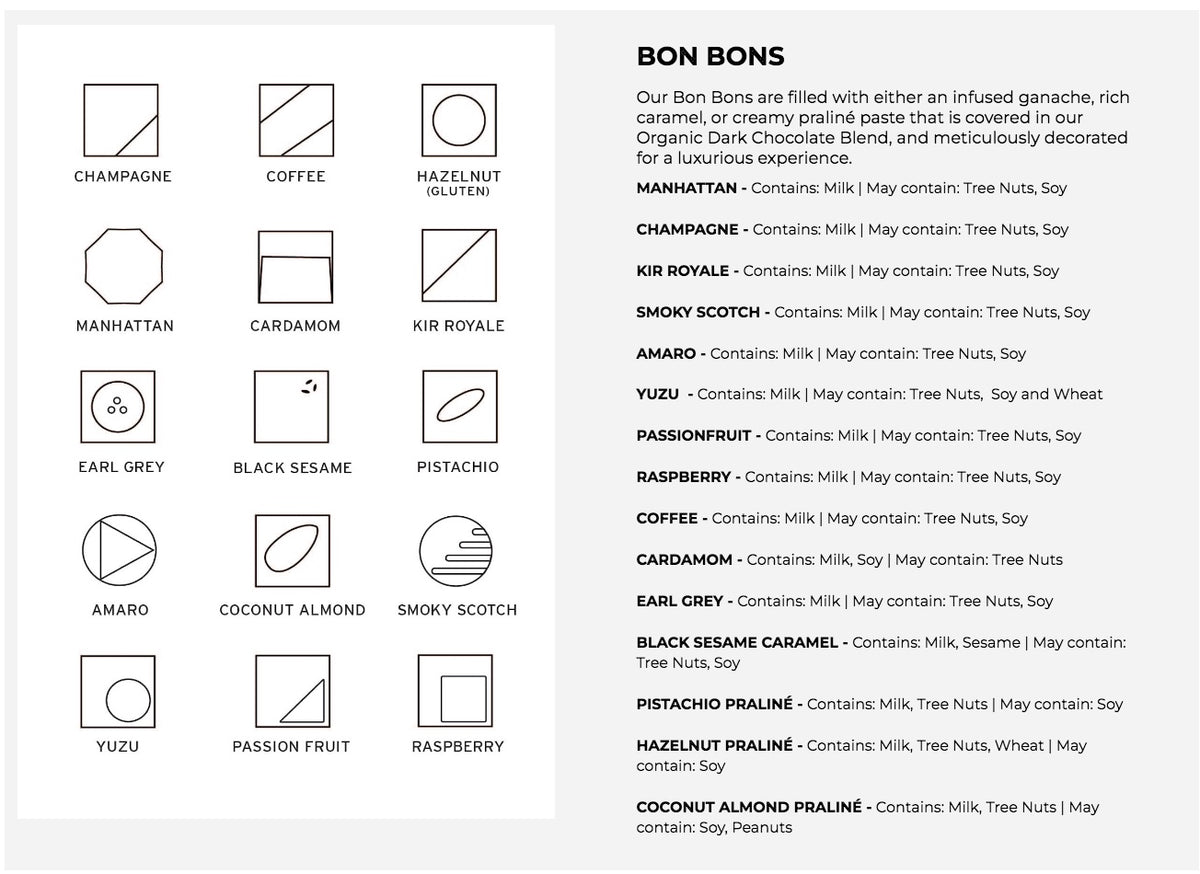 6 Piece Assorted Bon Bon Box – Milla Chocolates